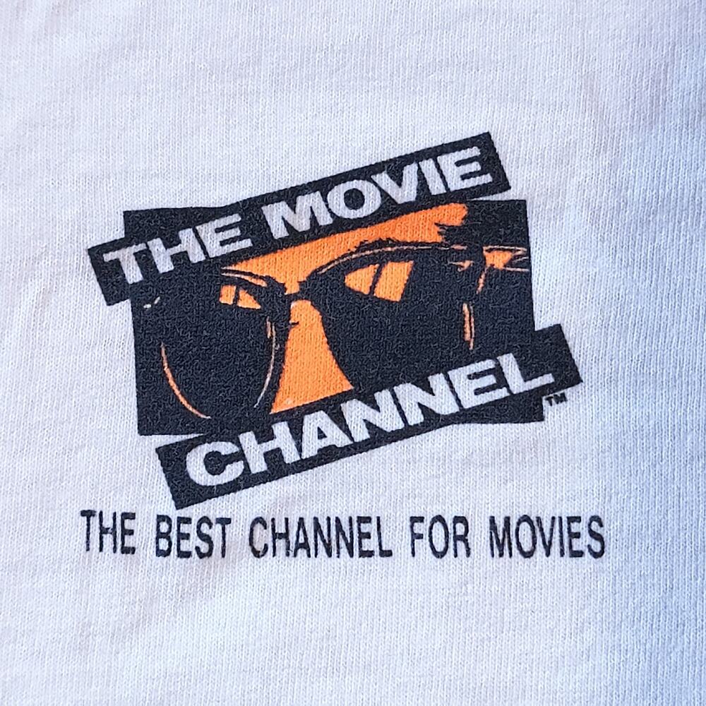 Showtime L shirt LS The Movie Channel TV Promo cable vhs vintage HBO blockbuster